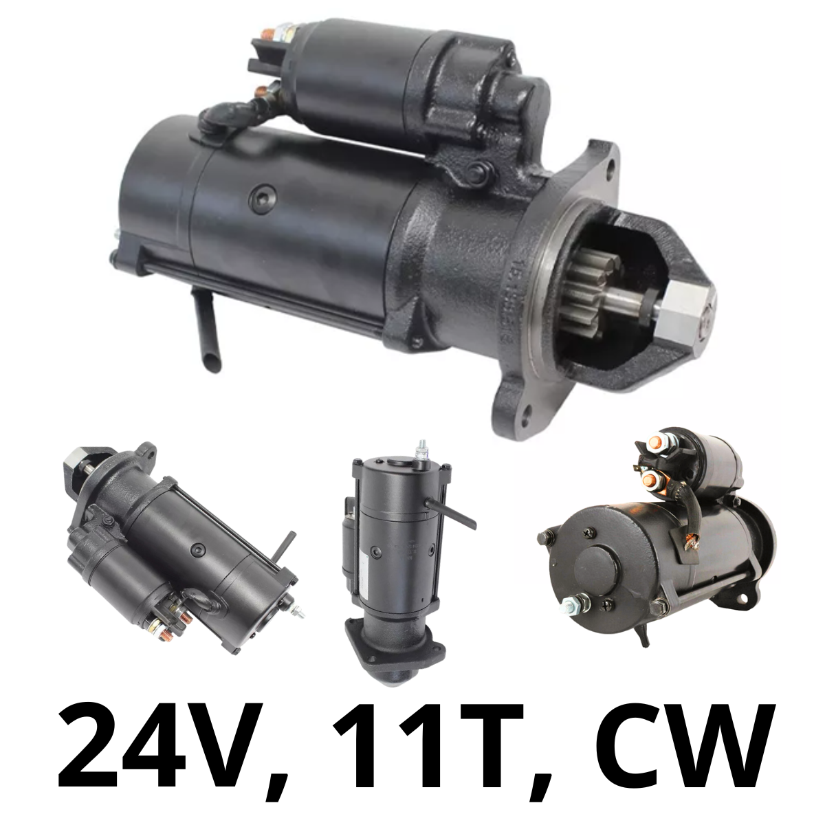 MARCHA MOTOR ARRANQUE JCB - 12V 11T, 444-448 - CW DERECHA 320/09346C