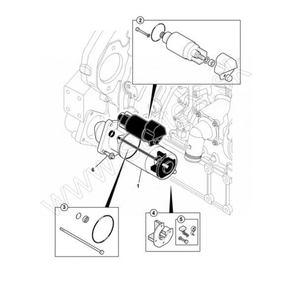 MARCHA MOTOR ARRANQUE JCB - 12V 11T, 444-448 - CW DERECHA 320/09346C