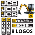 SET DE LOGOS JCB 8029 CTS MINI DIGGER - MINIEXVAVADORA