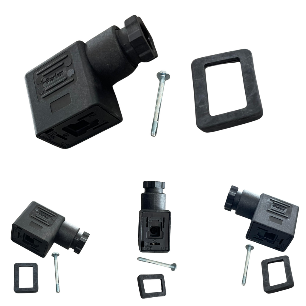ARNÉS CONECTOR DIN PARKER 481043 PARA BOBINA SOLENOIDE - 22MM