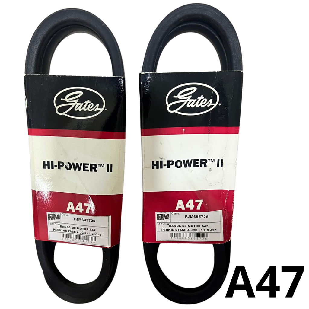 BANDA DE MOTOR A47 - PERKINS FASE 4 JCB - 1/2 X 49