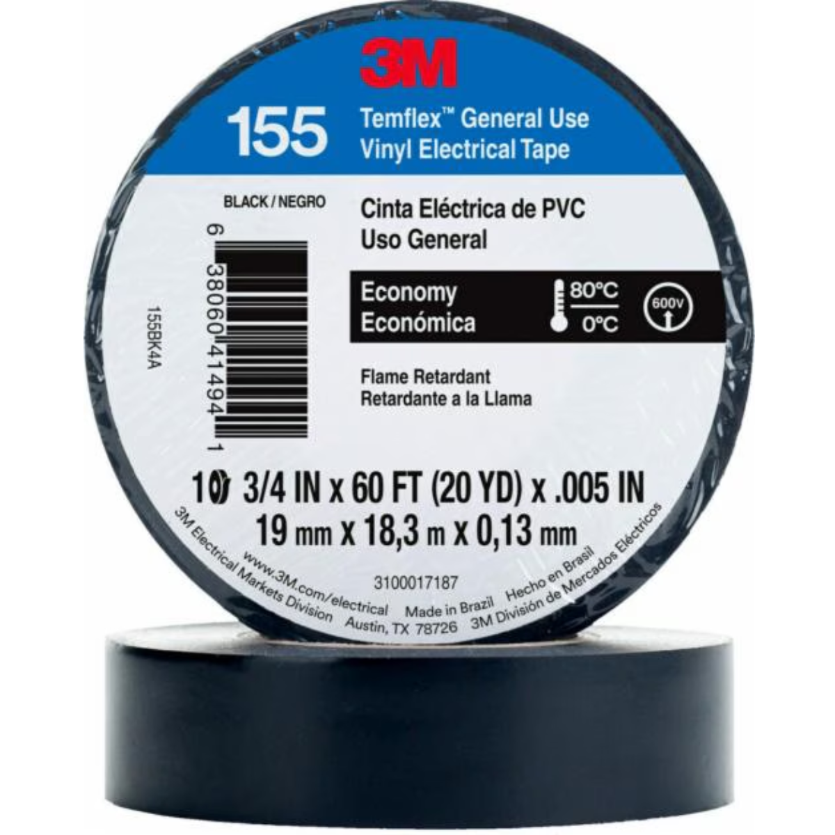CINTA AISLANTE ELÉCTRICA 3M- 19MMX 18 MM