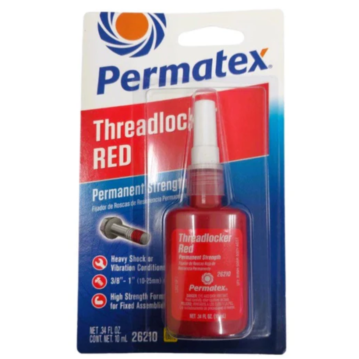 FIJADOR DE ROSCA 262 ROJO 10ML - ALTA RESISTENCIA LOCTITE