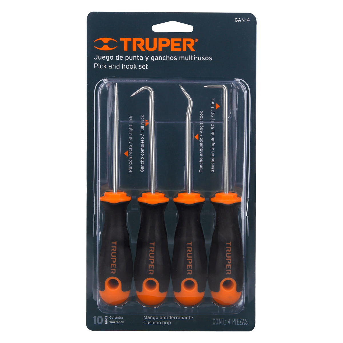 GANCHOS MULTIUSOS SET 4 PIEZAS TRUPER