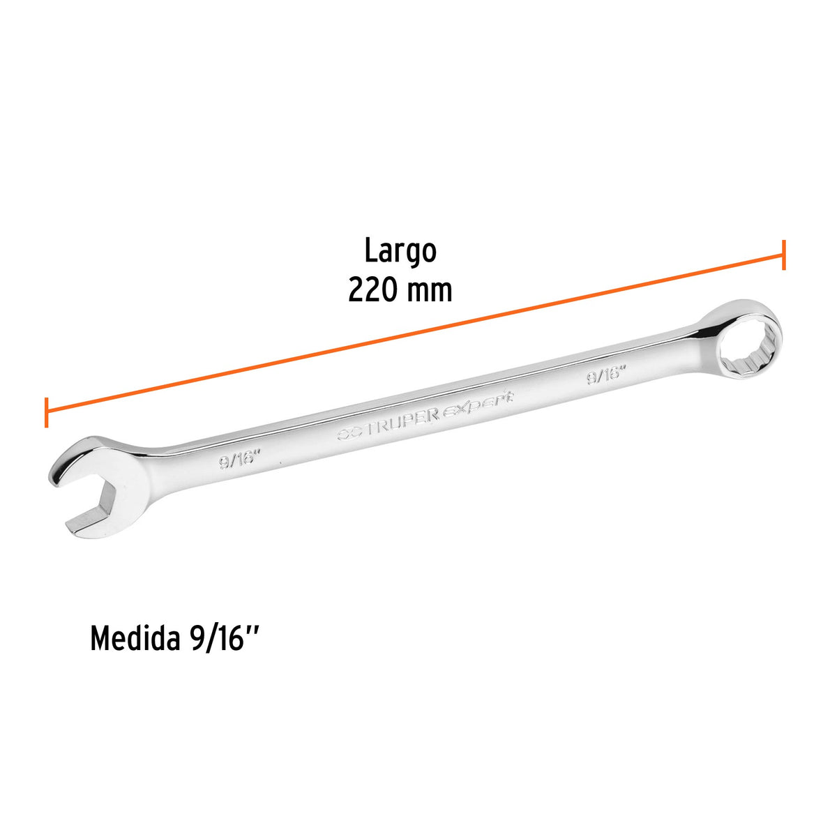 LLAVE COMBINADA EXTRALARGA 9/16"