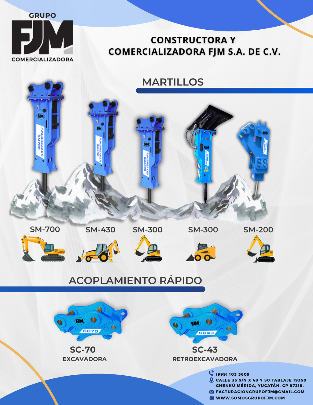 Martillo Hidráulico SB20/SM-200 | Mini excavadora