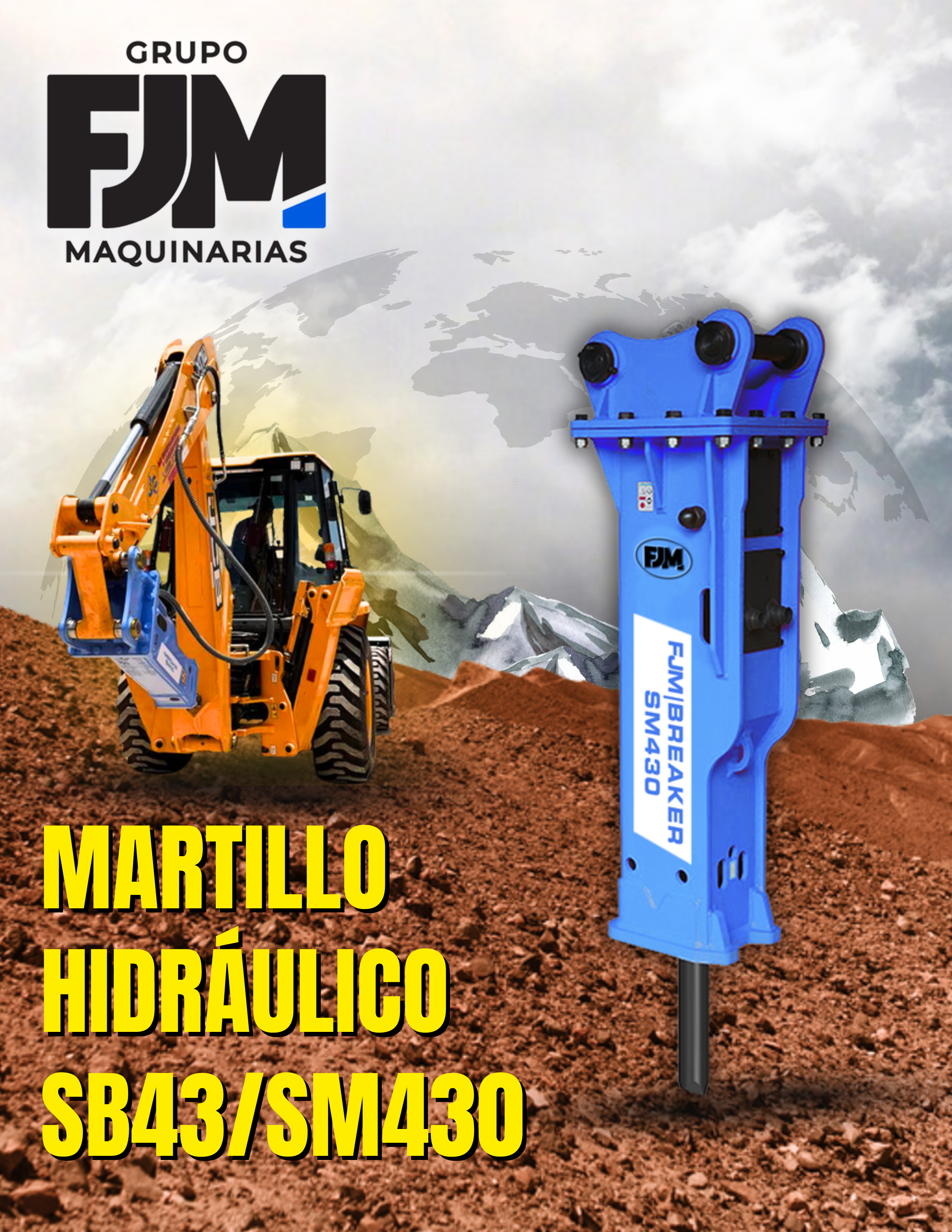 Martillo Hidráulico SB43/SM-430 | Retroexcavadora