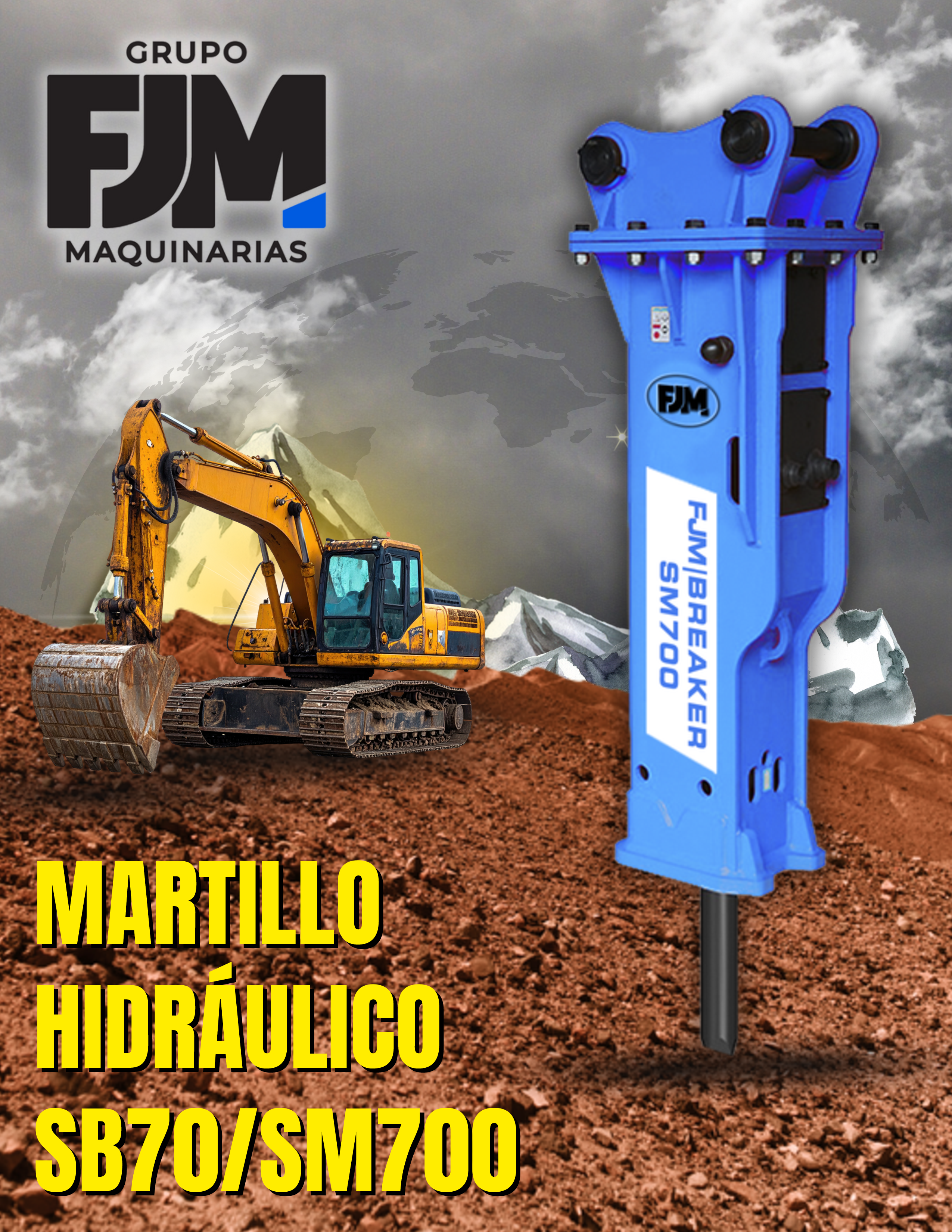 Martillo Hidráulico SB70/SM-700 | Excavadora