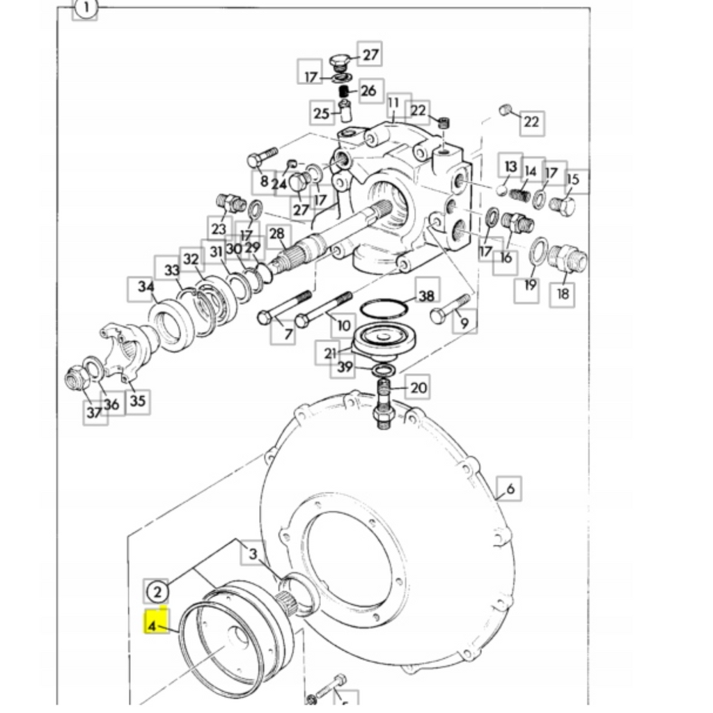 EMPAQUE ORING PARA BOMBA DE TRANSMISIÓN JCB 813/50041